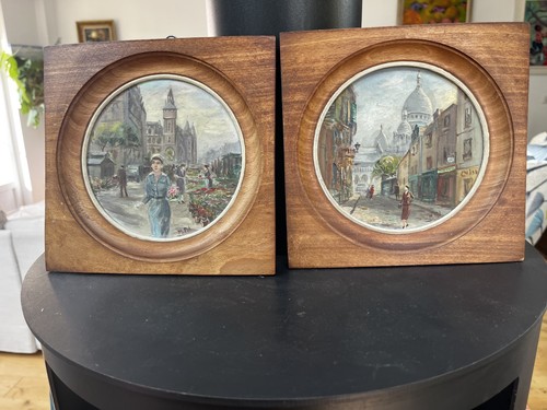 Paire tableau miniature - de,