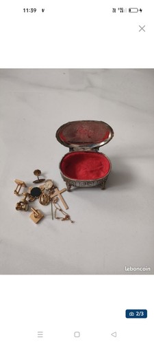 Boîte bijoux ovale métal - boîte,