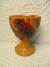 Nice decorated glazed terracotta cup cup
