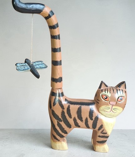 Chat déco vintage bois - vintage, en