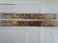 2 plates decoration steel metal Franck Dale specialist Rolls-Royce Bentley