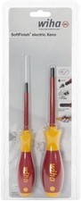 Wiha 32282 SB 328-S2 SoftFinish Electrical Screwdriver Set – 2-Piece, Plus/Minus