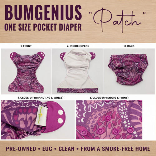 Bumgenius patch cloth diaper - bumgenius,