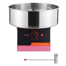 VEVOR Machine à barbe à papa commercial appareil à bonbons 1000W pour fête rose