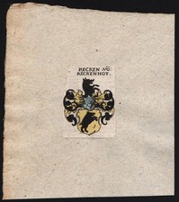 Reck De Reckenhof Blason Écu