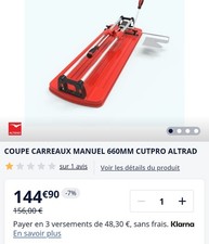 Coupe Carreaux manuel