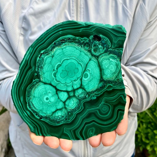 49lb natural malachite slice - 1.49lb,