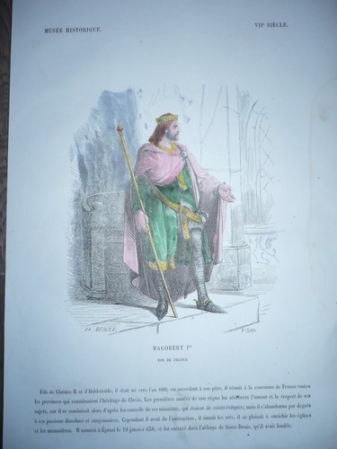 Gravure 1880 dagobert - gravure,