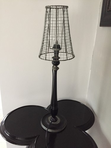 Lampe vintage poser bois - lampe,