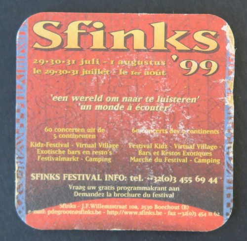 Sous bock bière - bière, sfinks