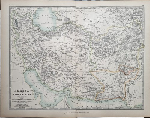 1891 ancien carte perse - 1891,