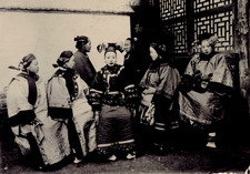 China, women in traditional costume, vintage print, ca.1900 China, women in 
