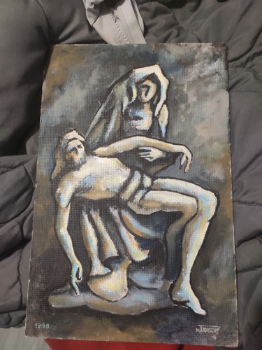 Ancien tableau huile sur - tableau,