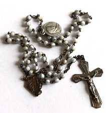 Chapelet Lourdes nacre métal