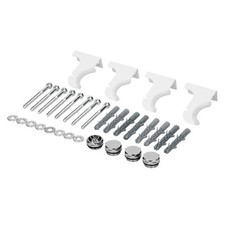 Supports de fixation murale pour radiateurs design de salle de bain métal blanc