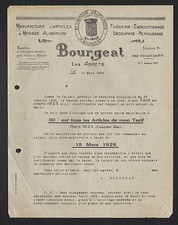 LES ABRETS (38) FONDERIE ,ARTICLES de MENAGE "BOURGEAT" en Mars 1926