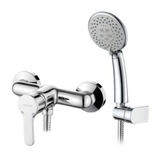 Wall-mounted shower mixer & single lever shower tap with flexible shower...