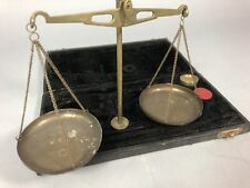 Antique PORTABLE OR TRAVEL TRIP SCALE IN BOX STAND 