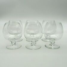 Daum. 6 Orval Model Crystal Cognac Glasses
