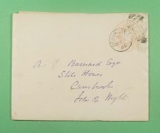 DR WHO 1885 GB STATIONERY ORPINGTON + LETTER TO ISLE OF WIGHT M53896
