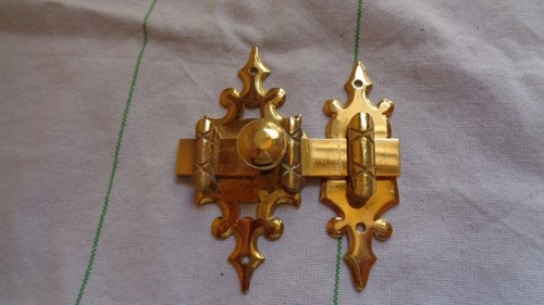 Verrou porte laiton dore - ,