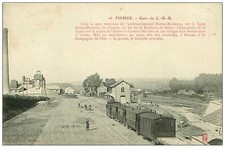 51.FISMES.n°156.GARE DU C B R.GARE TERMINUS DE L'EMBRACHEMENT FISMES-BOULEUSE
