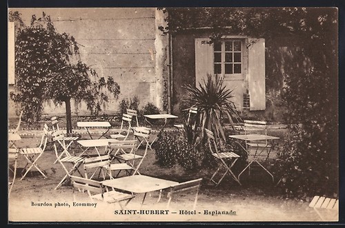 Cpa saint hubert terrasse de - terrasse,