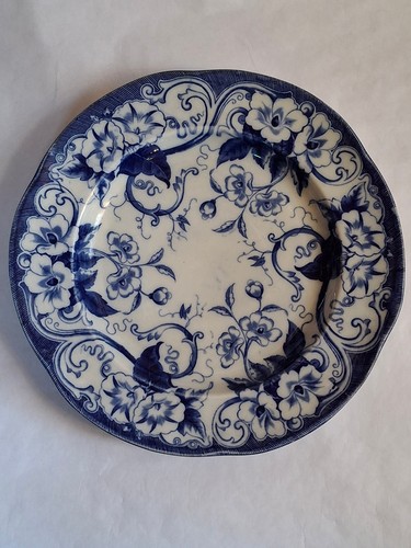 Plat creil fleurs feuilles - creil, fleurs,