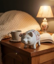 Tirelire Cochon Céramique Portugaise, Lenços dos Namorados, Décoration Tradition