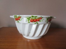 EGOUTTOIR  A FRUITS ANCIEN PORCELAINE DE LIMOGES KITCHENETTE DECOR DE FRAISES