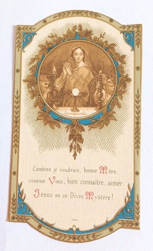 Ancienne image pieuse souvenir - ancienne,