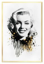 Marylin Monroe - 63x93cm - Peinture À L'huile Sur Toile - Avec Cadre - G106471