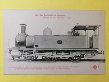 Old postcard locomotive 31 Belgian railway from Antwerp to Ghent No. 927 built in 1892