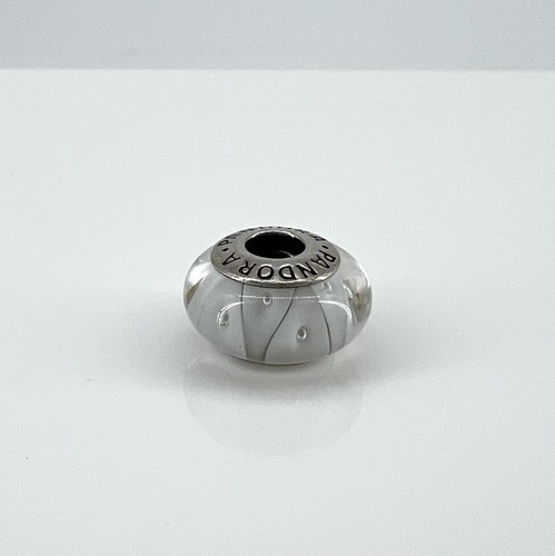 Charm pandora murano - murano, blanc
