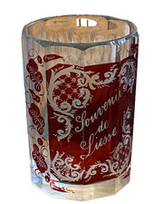 Gobelet verre gravé en