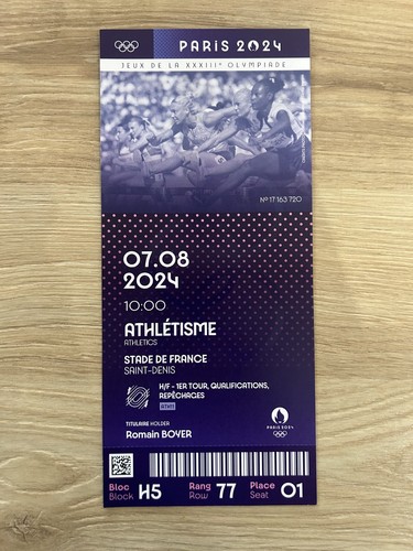 Paris souvenir ticket 2024