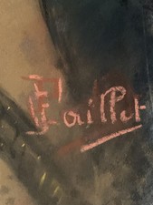 Tableau ancien XIX pastel