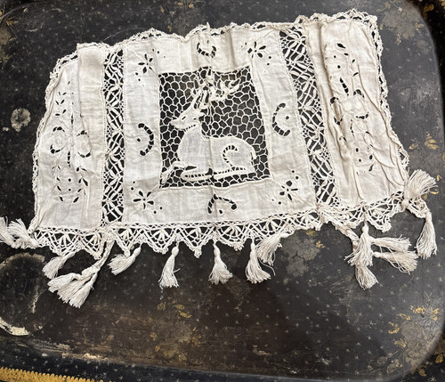 Napperon dentelle broderie - napperon,