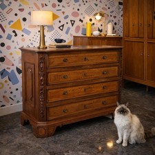 Commode Baroque Ancienne Noyer