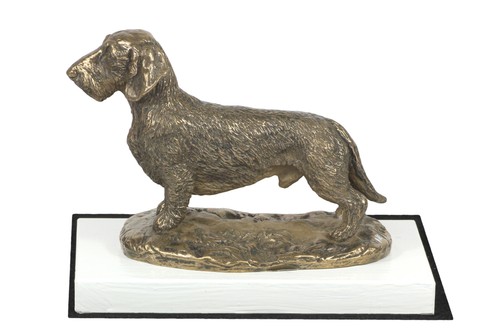 Teckel poil dur - à, statuette