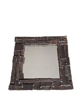 Miroir brutaliste fer forgé