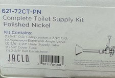 Jaclo 621-72CT-PN Toilet Supply Kit, Polished Nickel*NEW*