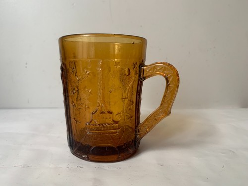 Ancienne chope verre moulé - ancienne, en