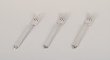 Georg Jensen Pyramid. Three lunch forks in sterling silver.