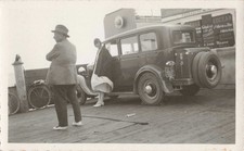 ANCIENNE PHOTOGRAPHIE 1932 TRAVERSÉE MINDIN SAINT NAZAIRE VOITURE ANCIENNE