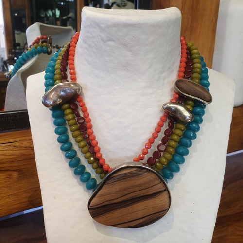 Collier tribu rigaux etain - collier,
