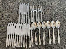 VTG Lot Of INOX Flatware Arno Inoxydable Eternum 28 Pieces Starburst Sun