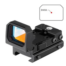 Micro Red dot 3 MOA avec système de visée rétractable, platine glock et rail 22