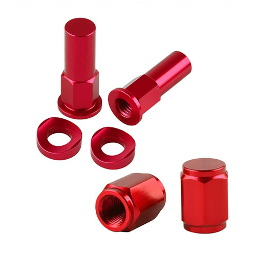 Rim lock nut bolt - set, red