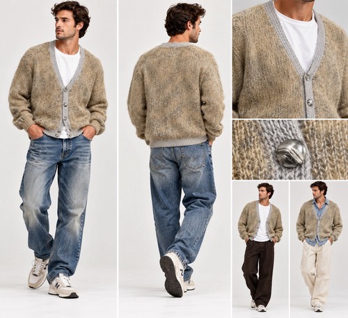 Vtg cardigan sweater - cardigan, fuzzy